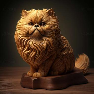 3D model British Longhair cat (STL)